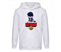 Худи детская Brawl Stars Edgar 2 (Бравл Старс Эдгар 2) серая (BRS gry) 116 см