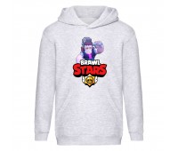 Худи детская Brawl Stars Frank (Бравл Старс Фрэнк) серая (BRS gry) 116 см