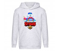 Худи детская Brawl Stars Lou (Бравл Старс Лу) серая (BRS gry) 116 см
