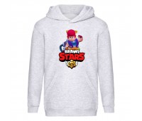 Худи детская Brawl Stars Pam (Бравл Старс Пэм) серая (BRS gry) 116 см