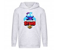 Худи детская Brawl Stars Squeak (Бравл Старс Скуик) серая (BRS gry) 116 см