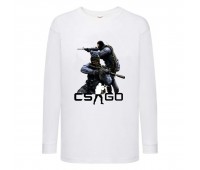 Лонгслив реглан Контр Страйк 0018 (CS GO) белый (CSG wh 0018) 116 см