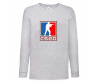 Лонгслив реглан Контр Страйк 005 (CS GO) серый (CSG gry 005) 116 см