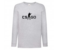 Лонгслив реглан Контр Страйк 0014 (CS GO) серый (CSG gry 0014) 116 см
