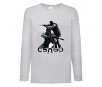 Лонгслив реглан Контр Страйк 0018 (CS GO) серый (CSG gry 0018) 116 см
