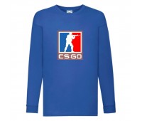 Лонгслив реглан Контр Страйк 005 (CS GO) синий (CSG blu 005) 116 см