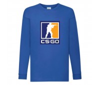 Лонгслив реглан Контр Страйк 0013 (CS GO) синий (CSG blu 0013) 116 см