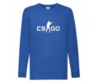 Лонгслив реглан Контр Страйк 0014 (CS GO) синий (CSG blu 0014) 116 см