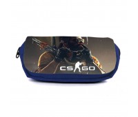 Школьный пенал Контр Страйк органайзер универсальный (CSGO-002-blue) синий