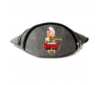 Сумка Бананка на пояс Бравл Старс Голндхэнд (BS- Goldhand) Cappuccino Toys серая
