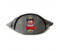 Сумка Бананка на пояс Бравл Старс Генерал Гавс Шериф (BS- GG-Sheriff) Cappuccino Toys серая