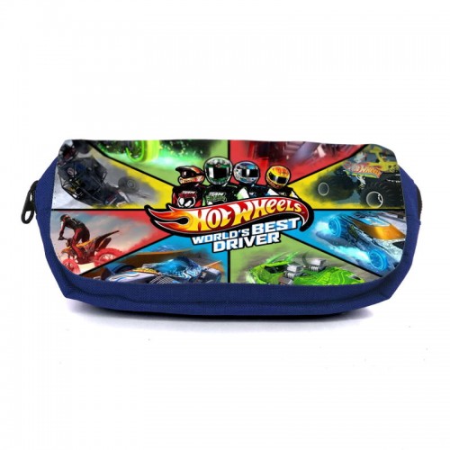 Школьный пенал Хот Вилс 0013 (Hot Wheels) органайзер универсальный (HW-0013-blu) синий Школьный пенал Хот Вилс 0013 (Hot Wheels) органайзер универсальный (HW-0013-blu) синий