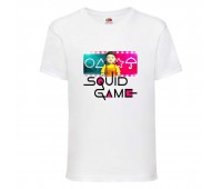 Футболка детская Игра в Кальмара 0015 (Squid game) белая (SQD-0015 wh) 116 см