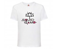 Футболка детская Игра в Кальмара 0022 (Squid game) белая (SQD-0022 wh) 116 см