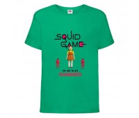 Футболка детская Игра в Кальмара 009 (Squid game) зеленая (SQD-009 grn) 116 см