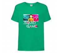 Футболка детская Игра в Кальмара 0015 (Squid game) зеленая (SQD-0015 grn) 116 см