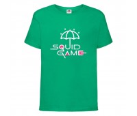 Футболка детская Игра в Кальмара 0022 (Squid game) зеленая (SQD-0022 grn) 116 см