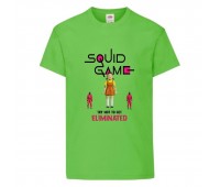 Футболка детская Игра в Кальмара 009 (Squid game) светлозеленая (SQD-009 lgrn) 116 см