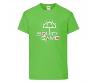Футболка детская Игра в Кальмара 0022 (Squid game) светлозеленая (SQD-0022 lgrn) 116 см