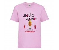 Футболка детская Игра в Кальмара 009 (Squid game) светлорозовая (SQD-009 lpn) 116 см