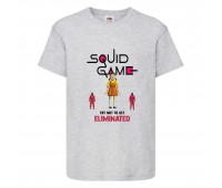 Футболка детская Игра в Кальмара 009 (Squid game) серая (SQD-009 gry) 116 см