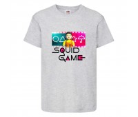 Футболка детская Игра в Кальмара 0015 (Squid game) серая (SQD-0015 gry) 116 см