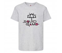 Футболка детская Игра в Кальмара 0022 (Squid game) серая (SQD-0022 gry) 116 см