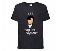 Футболка детская Игра в Кальмара 008 (Squid game) черная (SQD-008 blc) 116 см