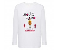 Лонгслив реглан Игра в Кальмара 009 (Squid game) белый (SQD-009 wh) 116 см