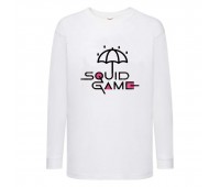 Лонгслив реглан Игра в Кальмара 0022 (Squid game) белый (SQD-0022 wh) 116 см