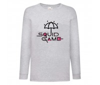 Лонгслив реглан Игра в Кальмара 0022 (Squid game) серый (SQD-0022 gry) 116 см