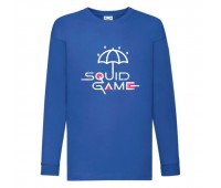 Лонгслив реглан Игра в Кальмара 0022 (Squid game) синий (SQD-0022 blu) 116 см
