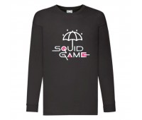 Лонгслив реглан Игра в Кальмара 0022 (Squid game) черный (SQD-0022 blc) 116 см