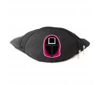 Сумка Бананка Игра в Кальмара 002 на пояс Cappuccino (sqd 002-black) черный