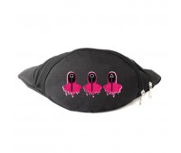 Сумка Бананка Игра в Кальмара 004 на пояс Cappuccino (sqd 004-black) черный
