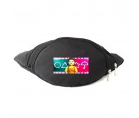Сумка Бананка Игра в Кальмара 006 на пояс Cappuccino (sqd 006-black) черный