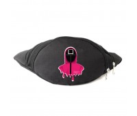 Сумка Бананка Игра в Кальмара 007 на пояс Cappuccino (sqd 007-black) черный
