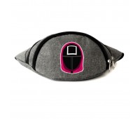 Сумка Бананка Игра в Кальмара 002 на пояс Cappuccino (sqd 002-gry) серый