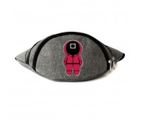 Сумка Бананка Игра в Кальмара 003 на пояс Cappuccino (sqd 003-gry) серый