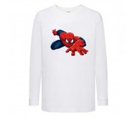 Лонгслив реглан Человек Паук 004 (Spider-Man) белый (SPM wh 004) 104 см