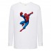 Лонгслив реглан Человек Паук 008 (Spider-Man) белый (SPM wh 008) 104 см