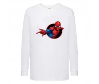Лонгслив реглан Человек Паук 009 (Spider-Man) белый (SPM wh 009) 104 см