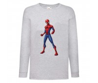 Лонгслив реглан Человек Паук 001 (Spider-Man) серый (SPM gry 001) 104 см