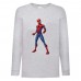 Лонгслив реглан Человек Паук 001 (Spider-Man) серый (SPM gry 001) 152 см