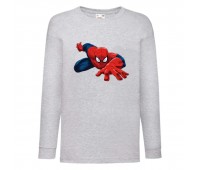 Лонгслив реглан Человек Паук 004 (Spider-Man) серый (SPM gry 004) 104 см