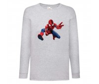 Лонгслив реглан Человек Паук 005 (Spider-Man) серый (SPM gry 005) 104 см