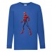 Лонгслив реглан Человек Паук 001 (Spider-Man) синий (SPM blu 001) 128 см