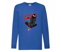 Лонгслив реглан Человек Паук 003 (Spider-Man) синий (SPM blu 003) 104 см