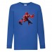 Лонгслив реглан Человек Паук 005 (Spider-Man) синий (SPM blu 005) 152 см