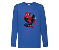 Лонгслив реглан Человек Паук 007 (Spider-Man) синий (SPM blu 007) 104 см